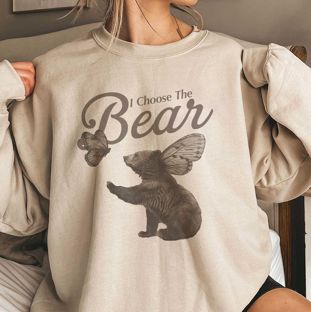 Bear With Butterfly Wings Vintage T Shirt, Retro 90s Bear Shirt, Butterly Retro Tee, Funny Unisex Adult Bear Graphic T Shirt, Cute Y2k Gift AIREQ1605 23