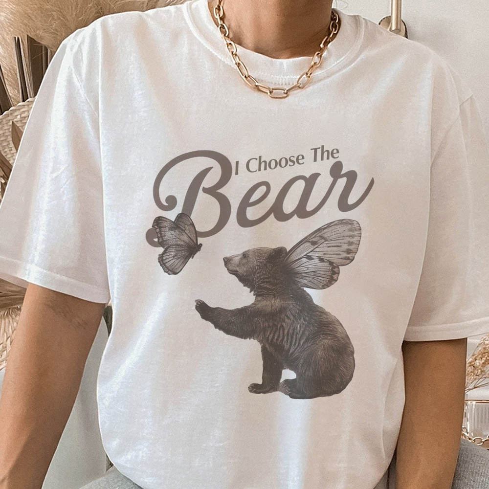 Bear With Butterfly Wings Vintage T Shirt, Retro 90s Bear Shirt, Butterly Retro Tee, Funny Unisex Adult Bear Graphic T Shirt, Cute Y2k Gift AIREQ1605 23