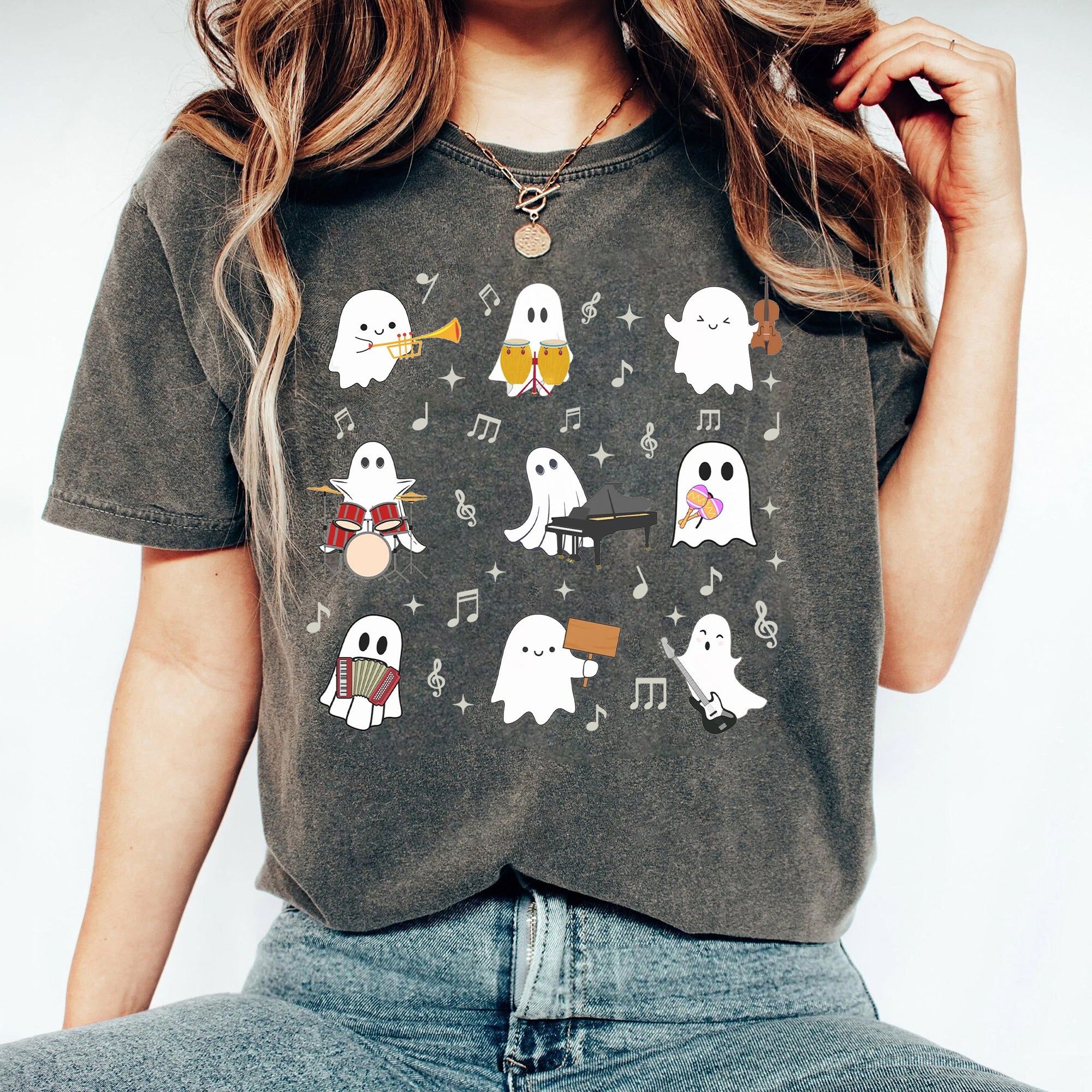 Music Teacher Shirt, Halloween Music Shirt, Halloween Music Teacher Shirt, Music Education T-shirt, Concert Shirt, Music Lover Shirt 1 FFF TDCAO