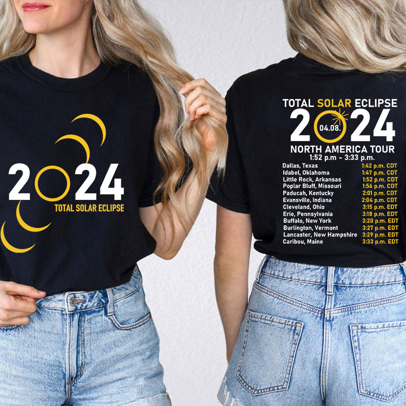 Total Solar Eclipse Teacher Two Sided T-Shirt 2MAT88