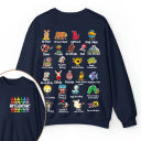 Personalized Round Bubble Font Dream Team Teacher Two Sided T-Shirt 2MAT68