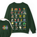 Personalized Round Bubble Font Dream Team Teacher Two Sided T-Shirt 2MAT68