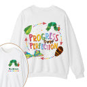 Personalized Name Progress Over Perfection Teacher Two Sided Sweatshirt 2MAT88