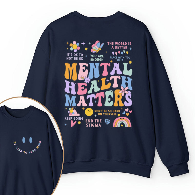 Personalized Name The World Is A Better Place With You In It Teacher Two Sided Sweatshirt 2MAT68