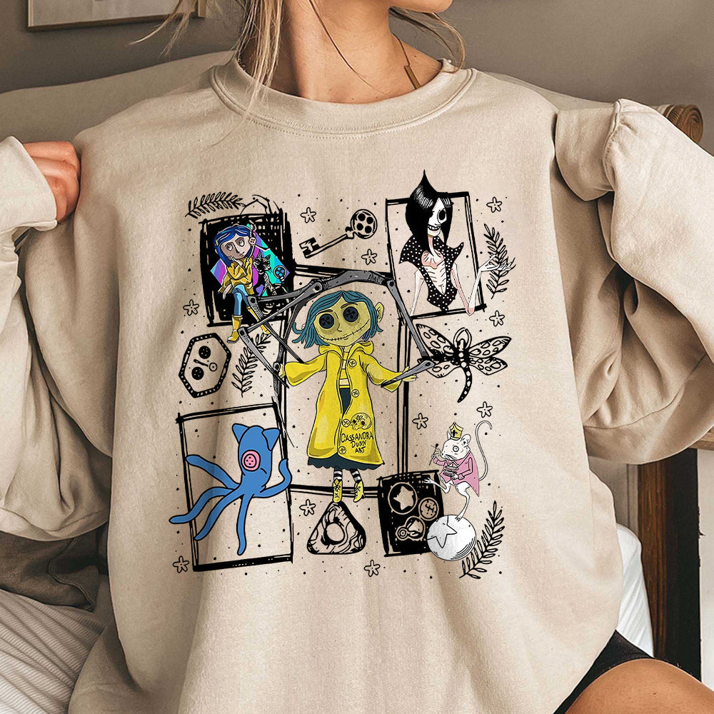 Retro Coraline Shirt, Vintage Halloween Coraline Shirt, Spooky movie Tee, Coraline Doll Shirt, Coraline Best For Coraline Movie Retro Horror JJJ