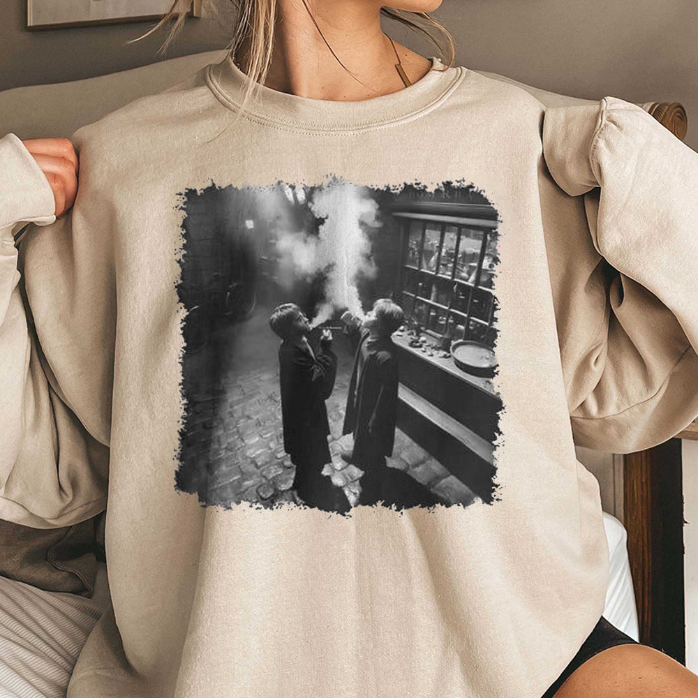 Harry and Ron Smoking Shirt Potter Tshirt Wizarding Fan Shirt Potterhead Christmas Birthday Gift Potter Book Funny 90s Vintage Meme Shirt DDD