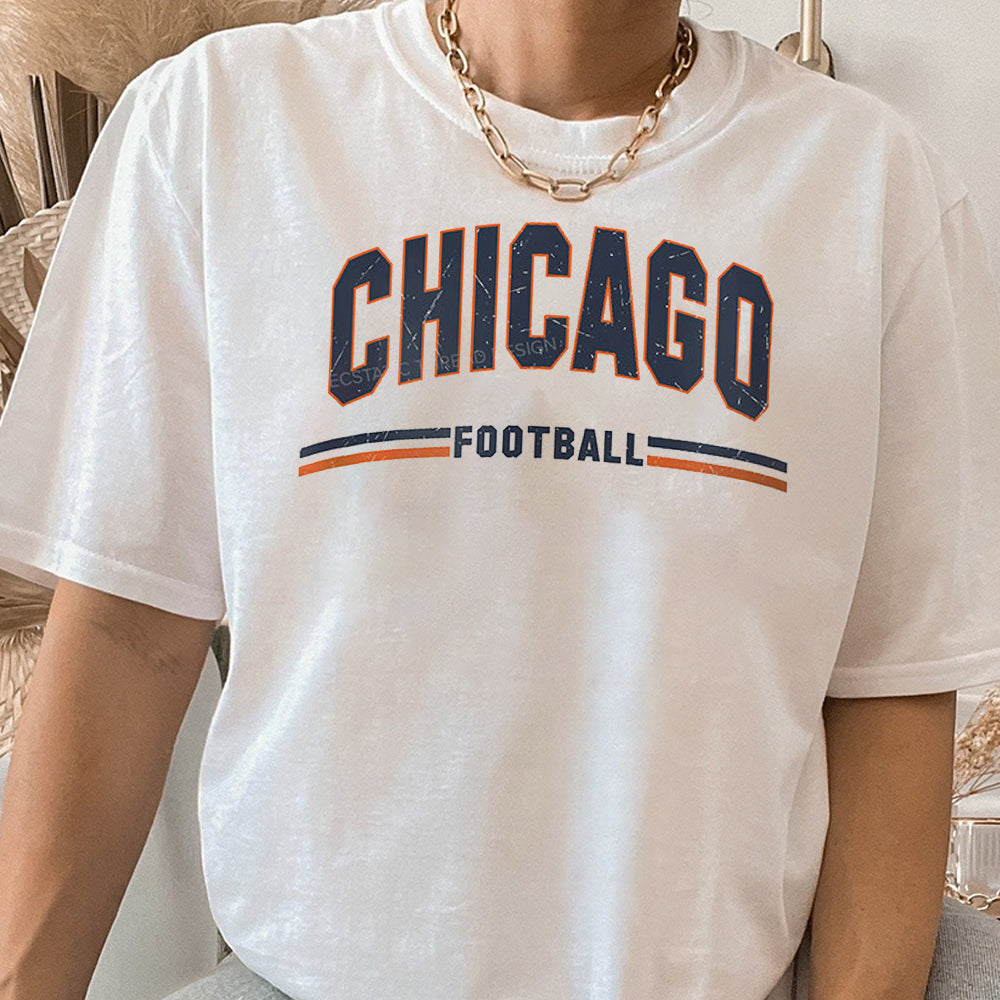 Vintage Chicago Football Shirt, Distressed Chicago Football T Shirt, sr, Chi Football, Chicago Football Fan, For Women and Men KKK