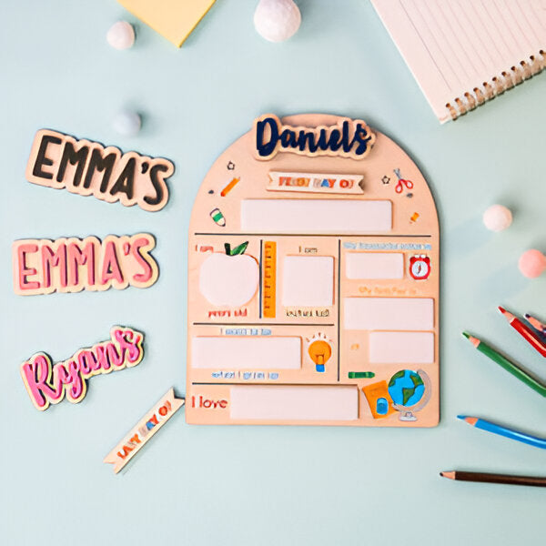 First Day Of School Custom Name, Personalized Wooden Reusable School Sign, Back To School Board, Gift For Kids scsign1