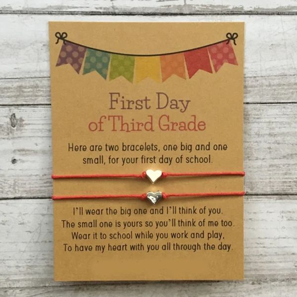 First Day of Third Grade Mommy and Me Back to School Bracelets Bracelet8au