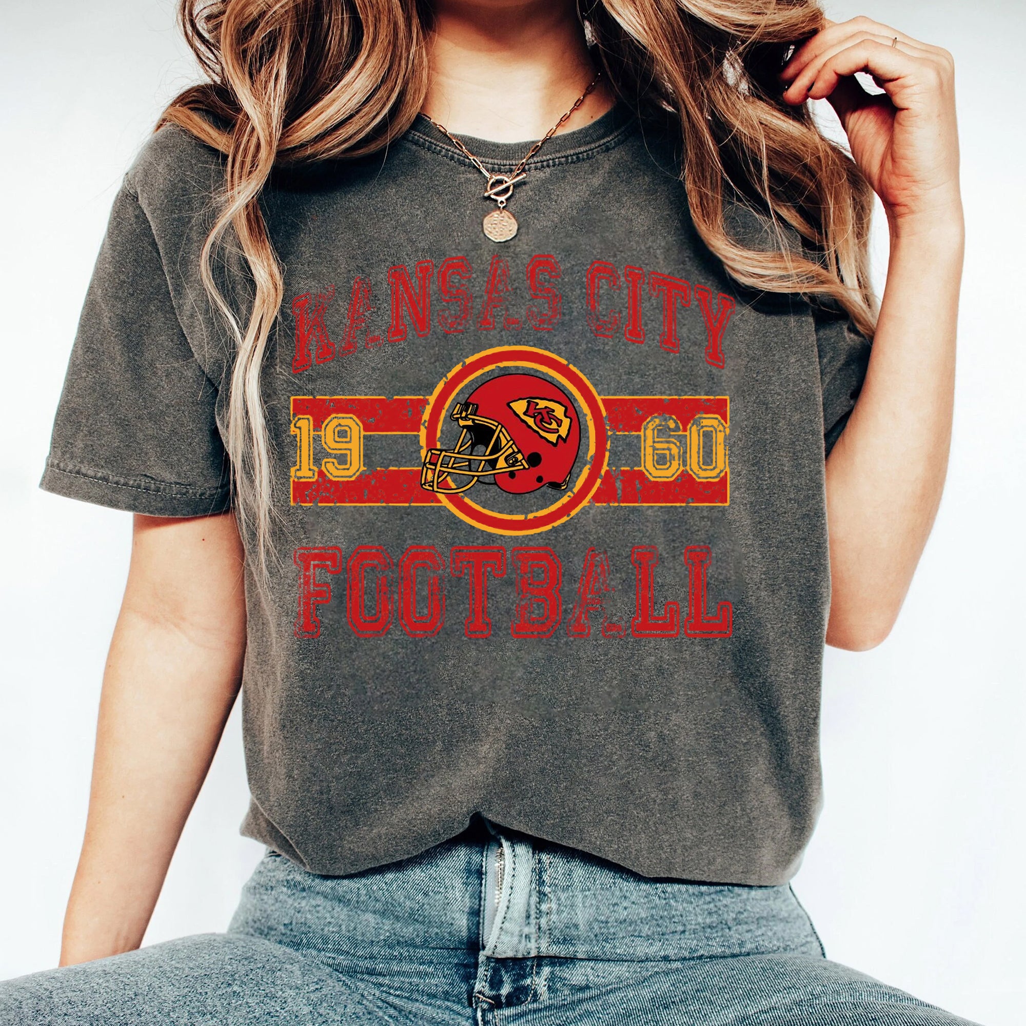 Kansas City Football Apparel Sweatshirt, Match Days Sweatshirt, Kansas Game Day Sweatshirt, Football Crewneck, Sports Fans Gift 2 DDD