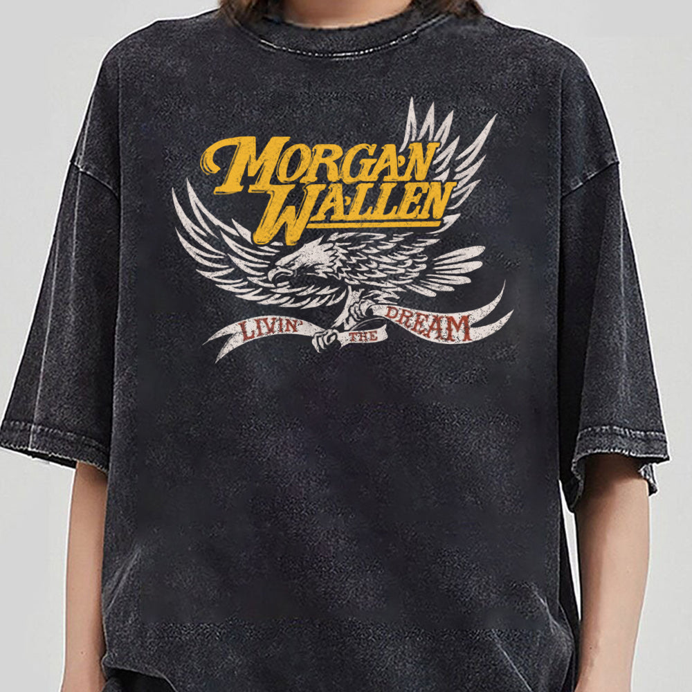 Morgan Wallen Shirt, s Shirt, Livin The Dream Shirt, Retro Country Music Shirt, Music Lover Shirt, Concert Shirt, Wallen Shirt GGG