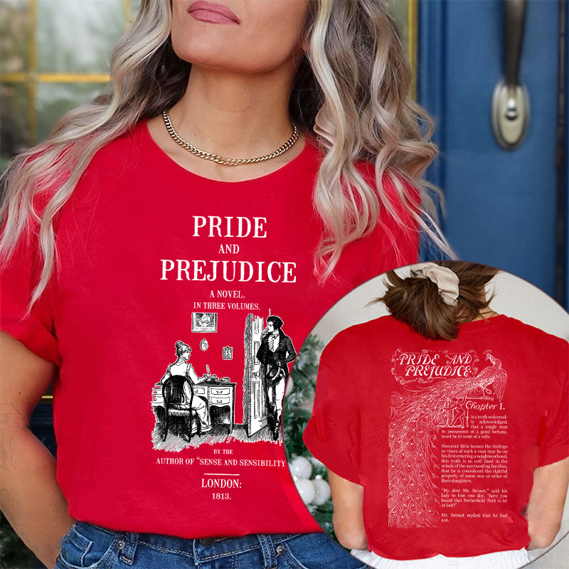 Pride And Prejudice A Novel In Three Volumes Teacher Two Sided T-Shirt 2MAT88