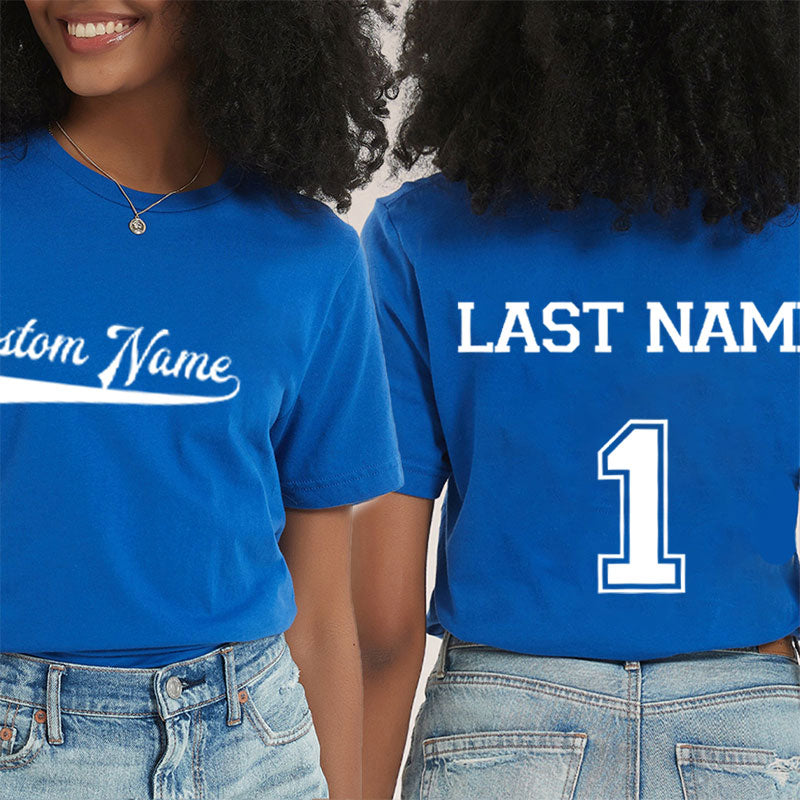 Personalized Team Name Baseball Teacher Two Sided T-Shirt 2MAT88