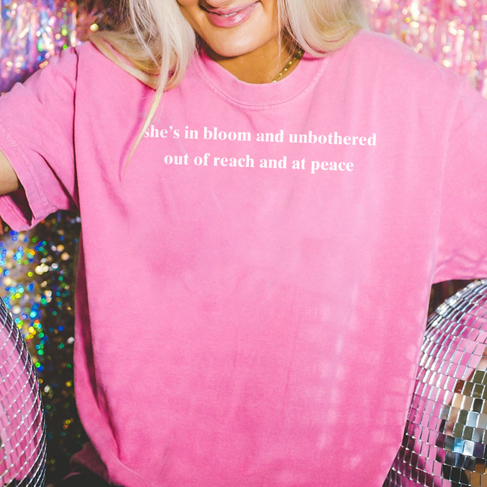 She's in Bloom and Unbothered Out of Reach and At Peace Shirt, She is in Bloom and Unbothered Mantra T-Shirt, Jennifer Lopez Tee 2 JJJ