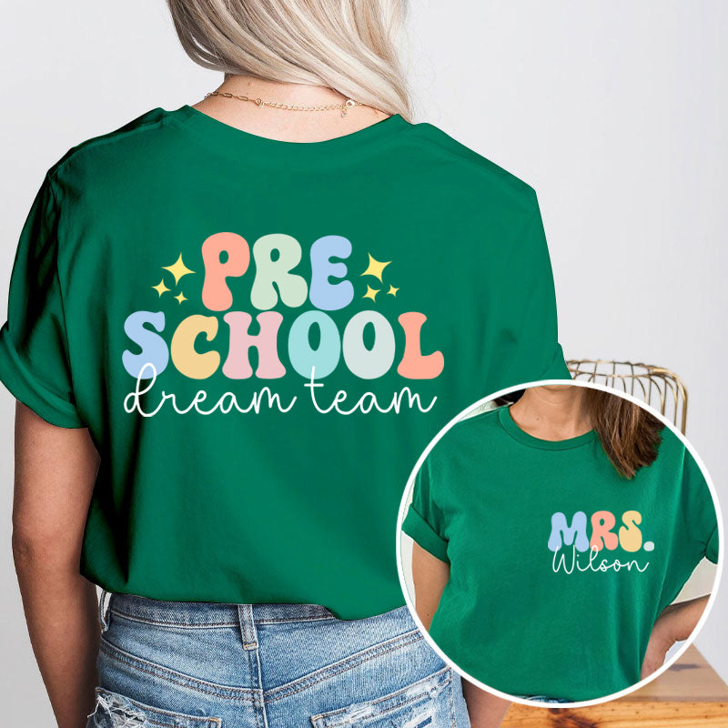 Personalized Name I Am The Teacher Two Sided T-Shirt 2MAT68
