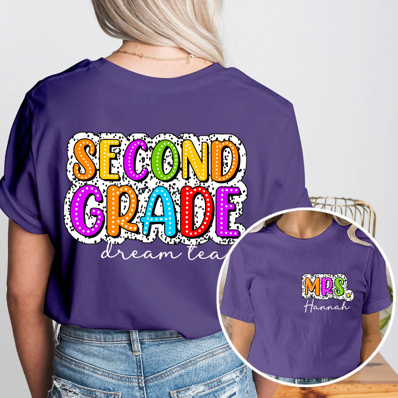Personalized Back To School First Day Of School Teacher Two Sided T-Shirt 2MAT68