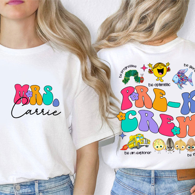 Personalized Learn These Qualities From Your Children's Book Friends Teacher Two Sided T-Shirt 2MAT88