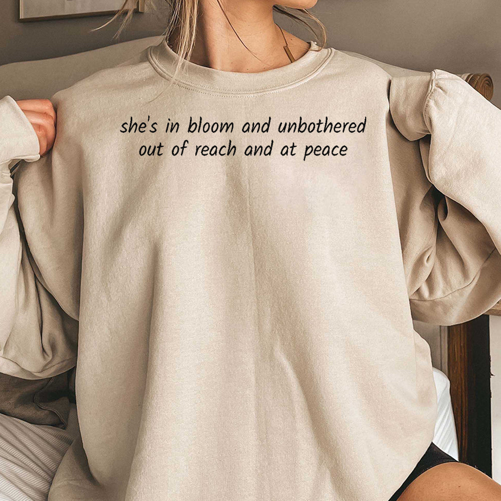 She's in Bloom and Unbothered Out of Reach and At Peace Shirt, She is in Bloom and Unbothered Mantra T-Shirt, Jennifer Lopez Tee 3 JJJ