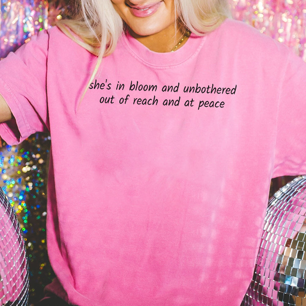 She's in Bloom and Unbothered Out of Reach and At Peace Shirt, She is in Bloom and Unbothered Mantra T-Shirt, Jennifer Lopez Tee 3 JJJ