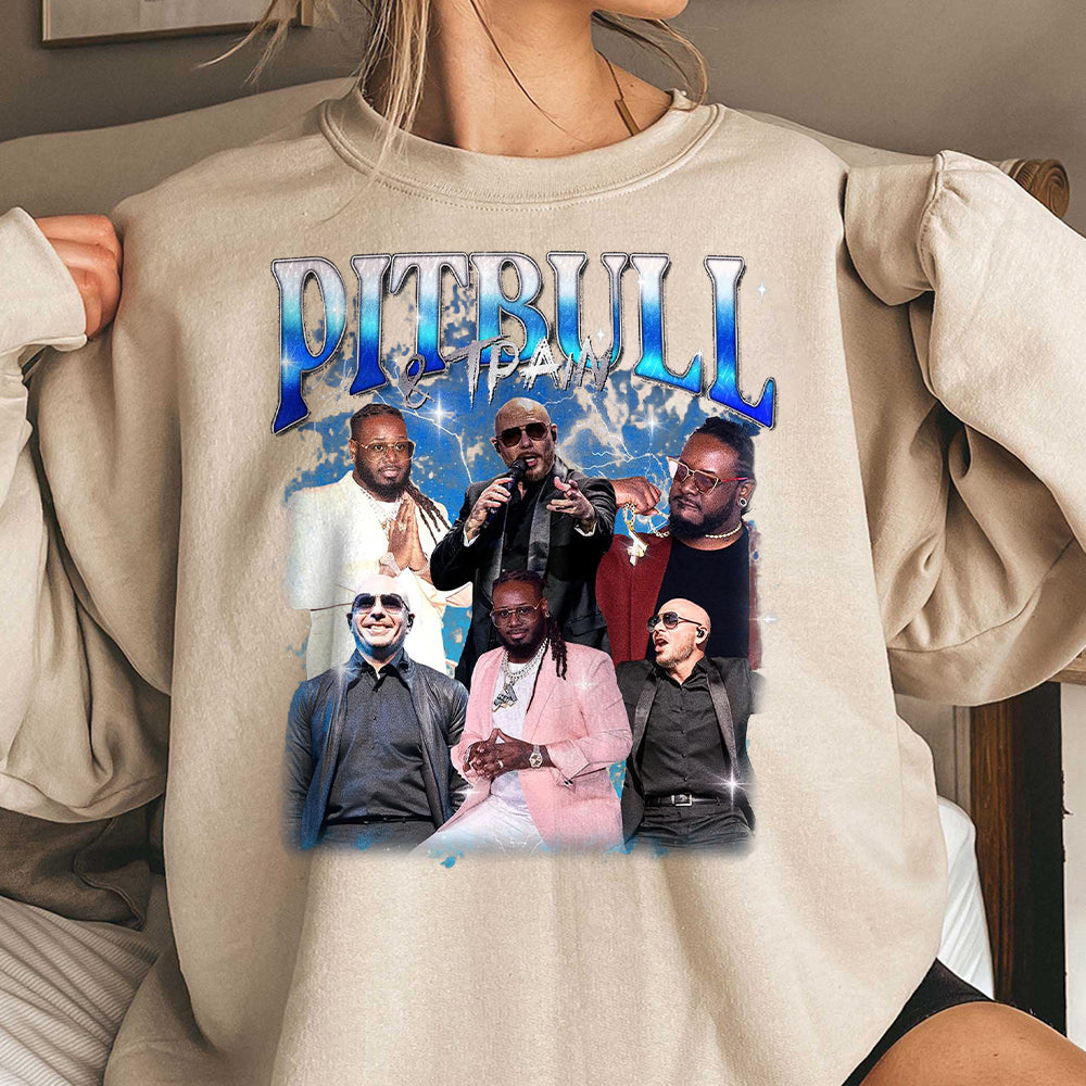 Limited Pitbull and Tpain Vintage s Shirt, Gift For Woman and Man Unisex T-Shirt FFF