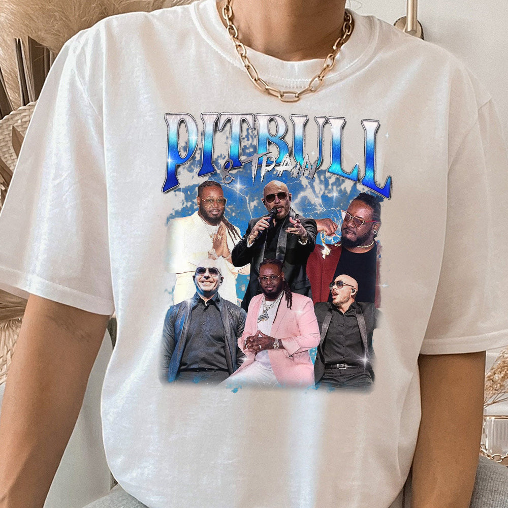 Limited Pitbull and Tpain Vintage s Shirt, Gift For Woman and Man Unisex T-Shirt FFF