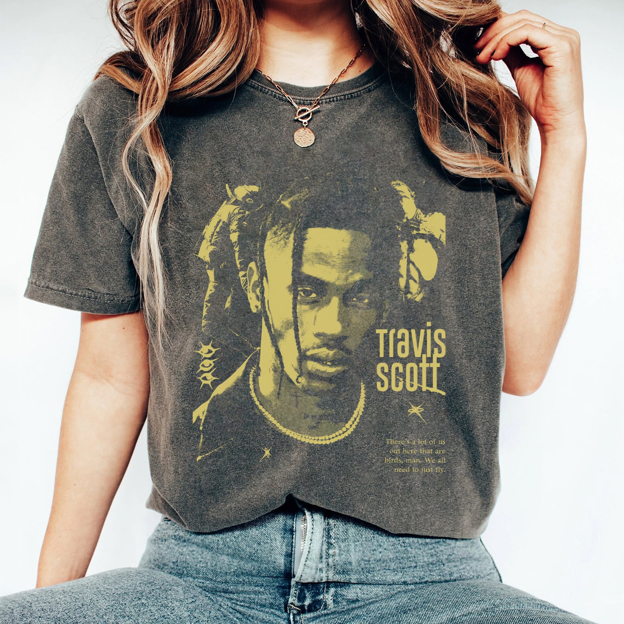 Travis Scott T-Shirt Vintage Y2K, Kanye West, Drake, Lil Wayne, Jay-Z, Eminem, Nas, Retro Hip Hop Tee, 2000s Rapper Merch KKK