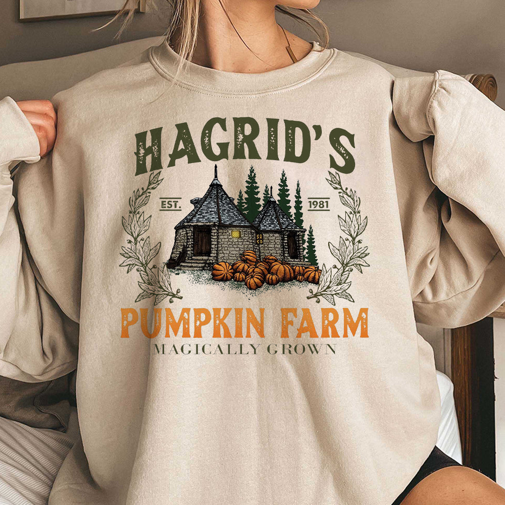 Hagrid's Pumpkin Farm Sweatshirt, Thanksgiving 2024, Fall Sweatshirt, Halloween Sweatshirt, Pumpkin Sweatshirt, Fall Shirt BBB