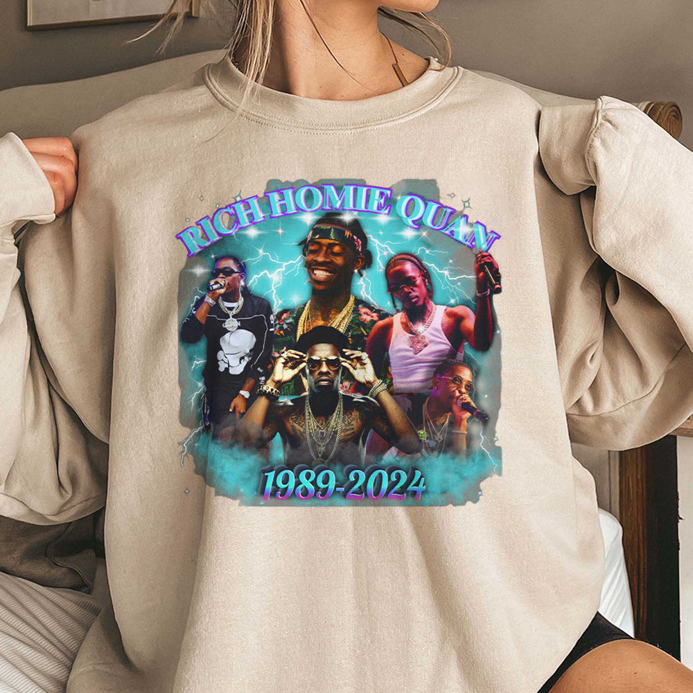 Rich Homie Quan Tribute T-Shirt  Limited Edition Memorial Tee  Forever Rich, Forever Homie Fan Apparel FFF