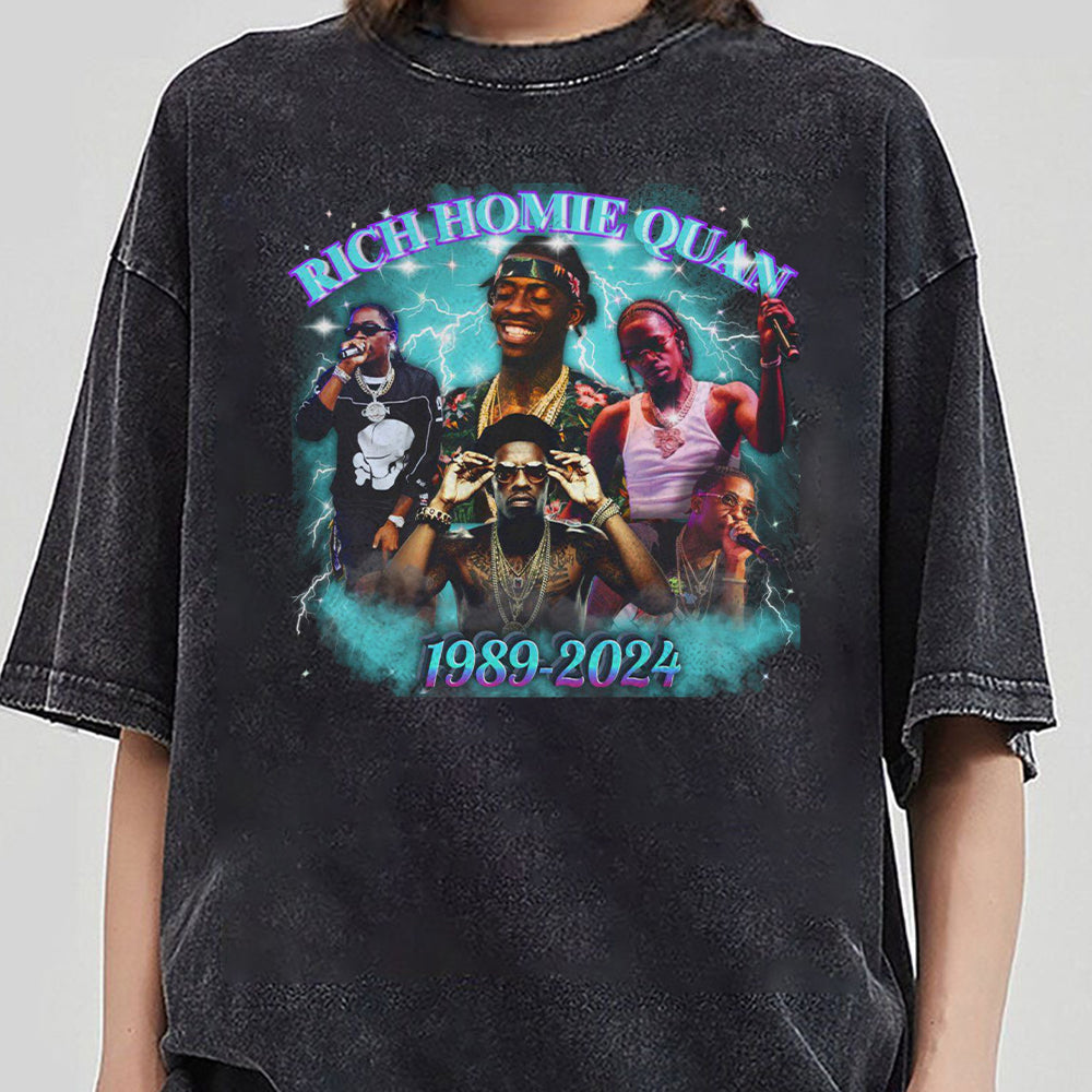 Rich Homie Quan Tribute T-Shirt  Limited Edition Memorial Tee  Forever Rich, Forever Homie Fan Apparel FFF