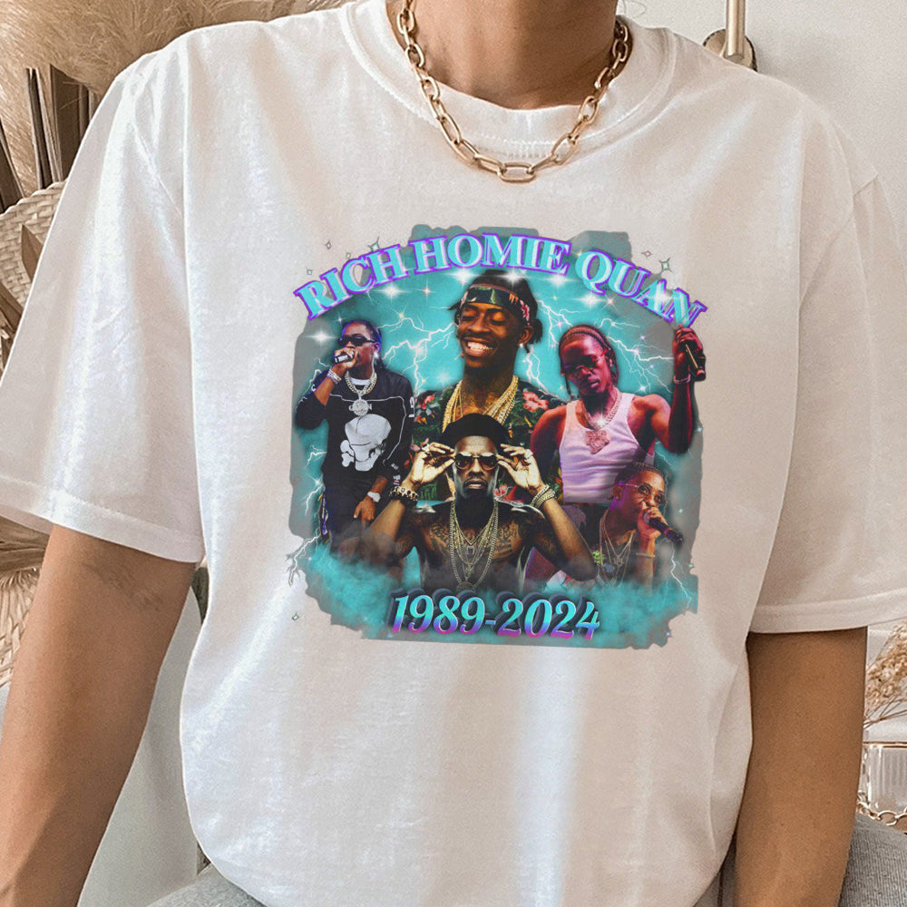 Rich Homie Quan Tribute T-Shirt  Limited Edition Memorial Tee  Forever Rich, Forever Homie Fan Apparel FFF