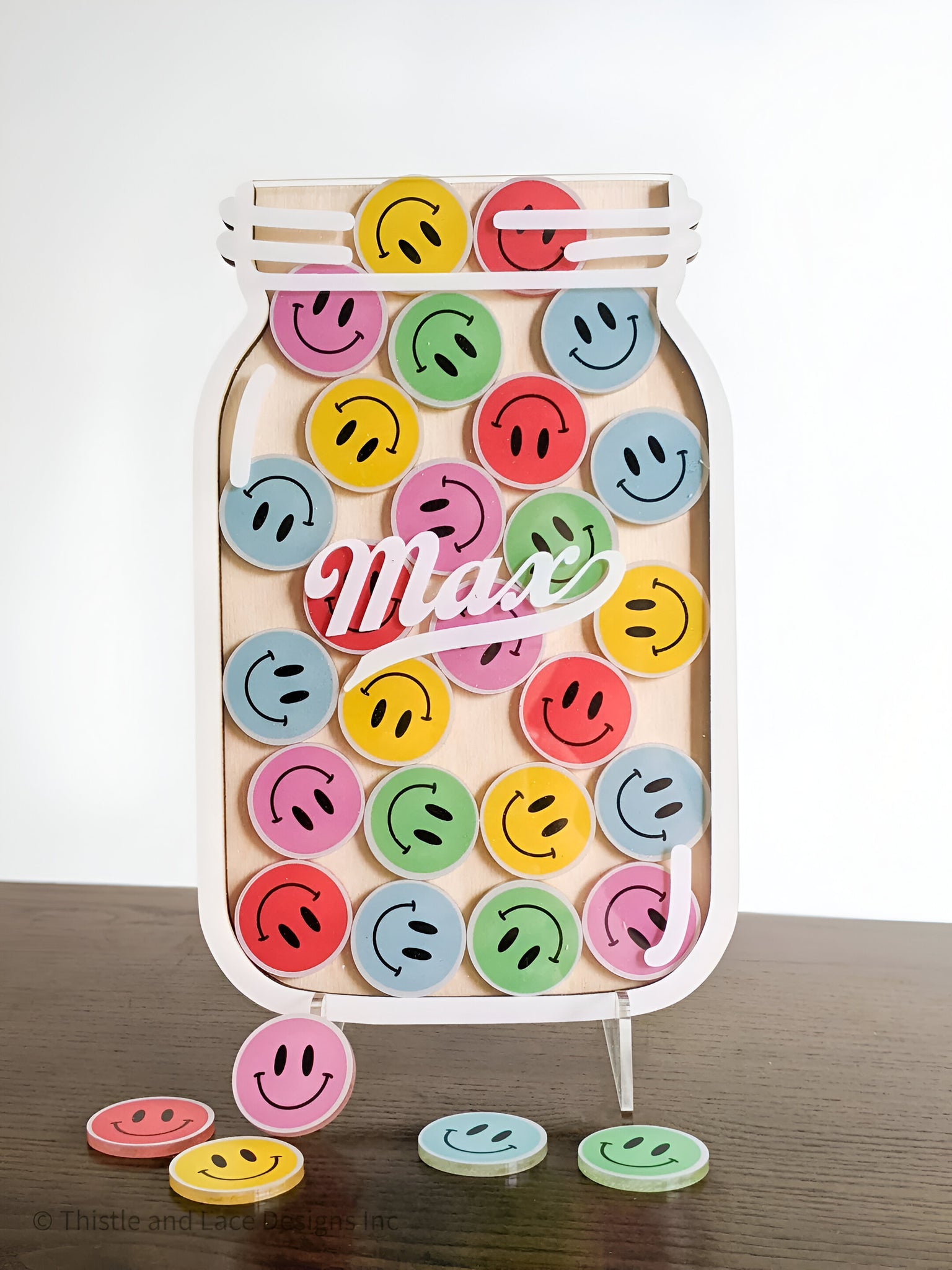 SMILEY FACE JAR REWARD JAR TOKENS, PERSONALIZED REWARD JAR, REWARD SYSTEM, REWARD TOKENS, REWARD CHART, GIFT FOR KIDS, CLASS REWARD JAR REJAR
