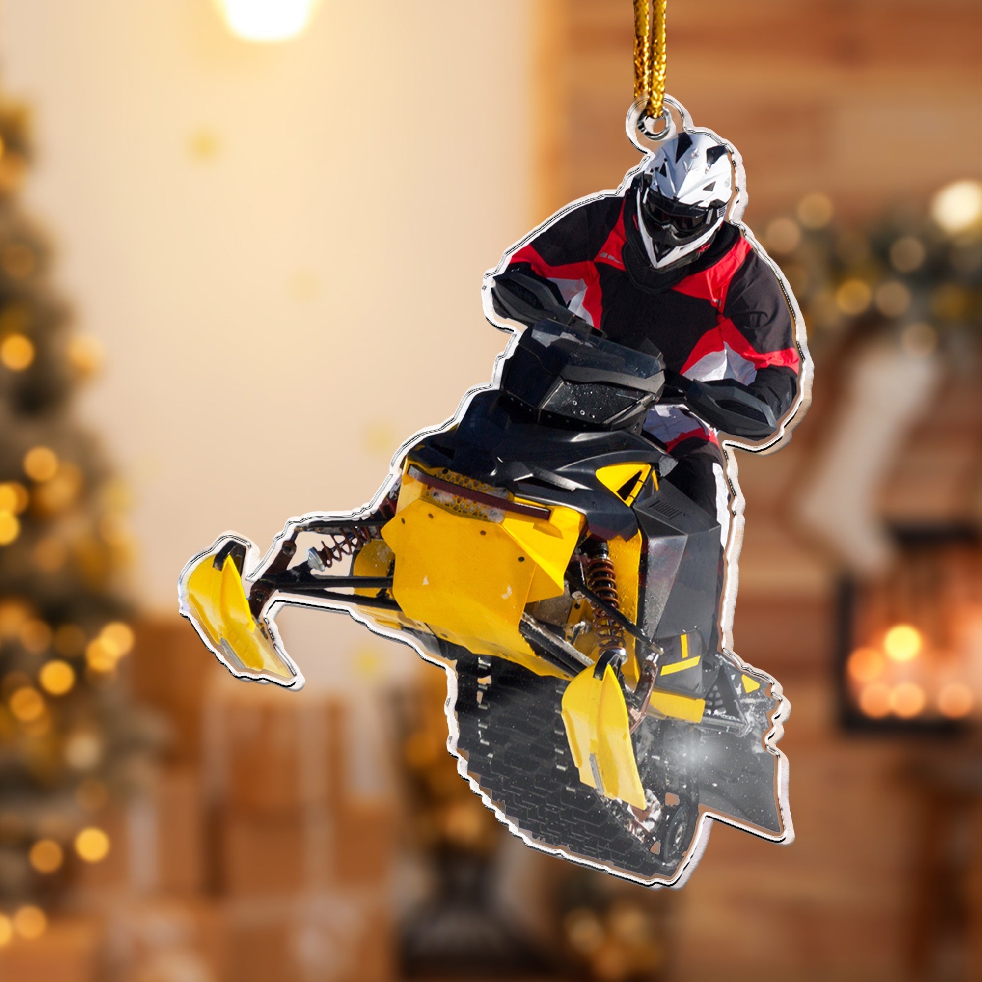 Snowmobiling Gifts For Snowmobile Lovers - Personalized Acrylic Photo Ornament ORNA1210