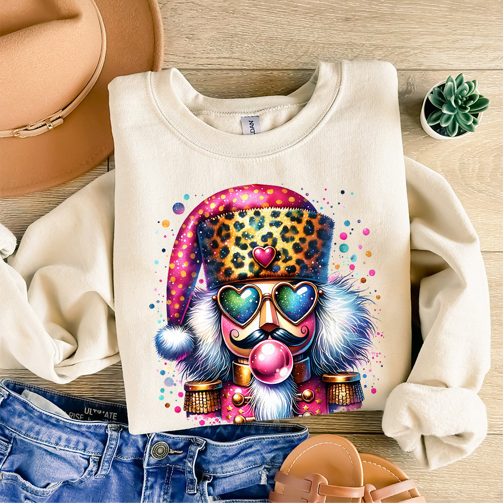 Retro Nutcracker Christmas Blowing Bubble Vintage Merry Christmas Png Xmas Holiday Png Christmas Sublimation Design Funny Nutcracker PNG S83 SACH26