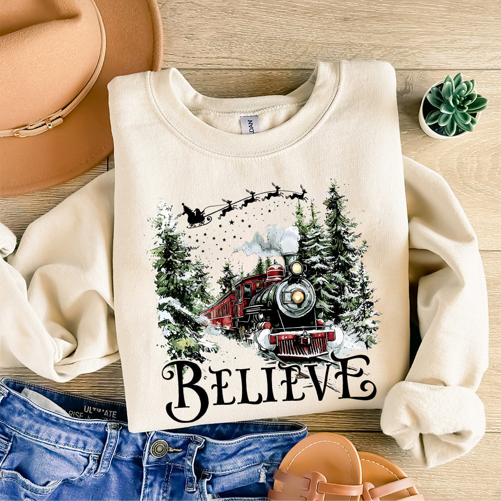 Believe North Pole Train Png, Christmas Train To North Pole, Christmas Design Gift For Her Christmas Sublimation Design Png Download Digital S267