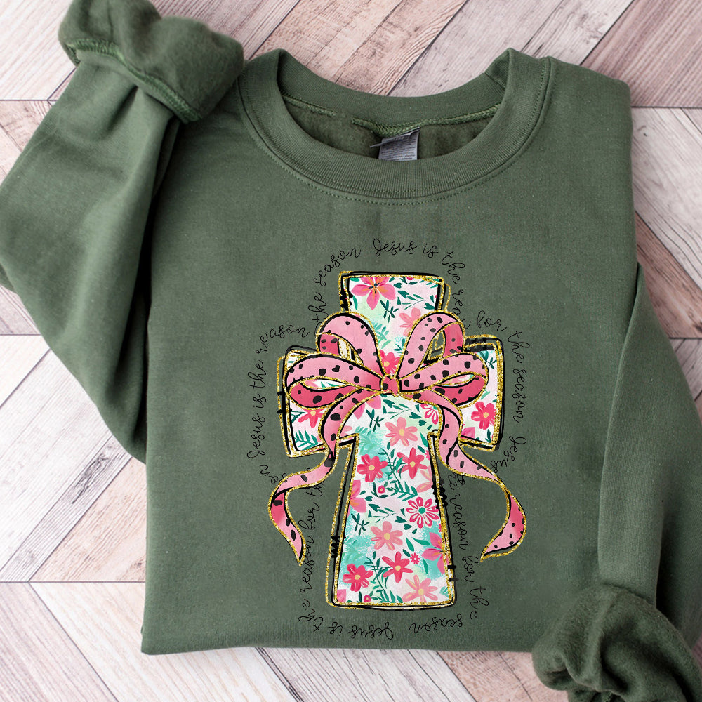 Pink floral christmas coquette png bundle, Pink Green brushstroke merry png, christmas png, christmas tree png, nutcracker png, Floral cross PNG1510 07 4 NPN