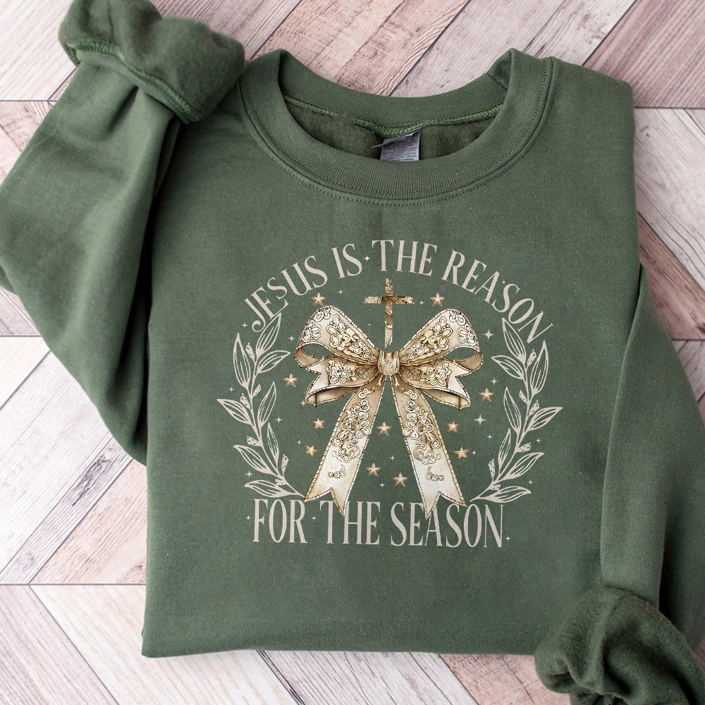 Jesus is the reason For the season PNG, Christmas Season Png, Christmas coquette bow PNG, Christmas png, Christmas Jesus png, png files PNG1210 04 NPN