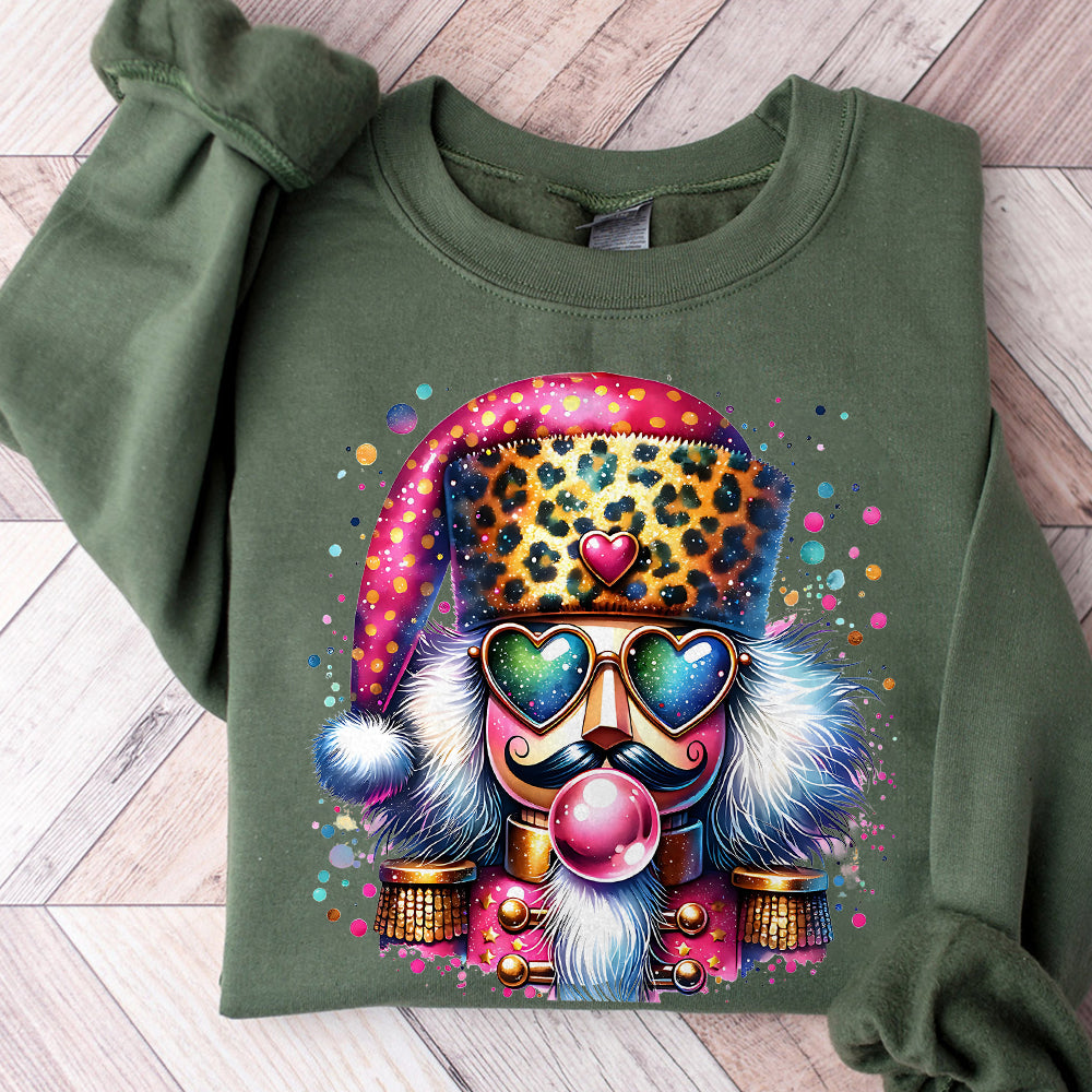 Retro Nutcracker Christmas Blowing Bubble Vintage Merry Christmas Png Xmas Holiday Png Christmas Sublimation Design Funny Nutcracker PNG S83 SACH26