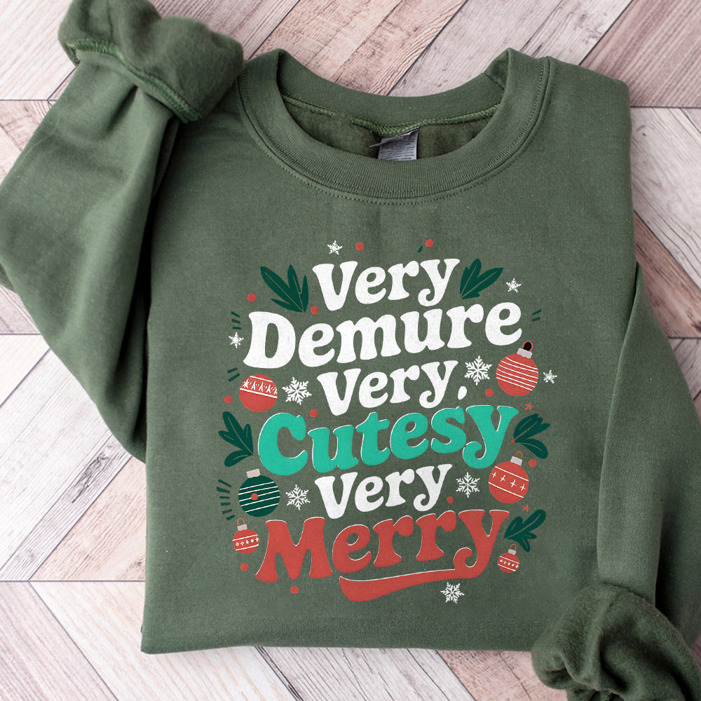 Very Demure Very Cutesy Very Merry Png SVG, Demure Merry Png SVG, Very Demure Christmas png SVG, Gift For Demure Girls Women, Demure Merry S76 ZAA