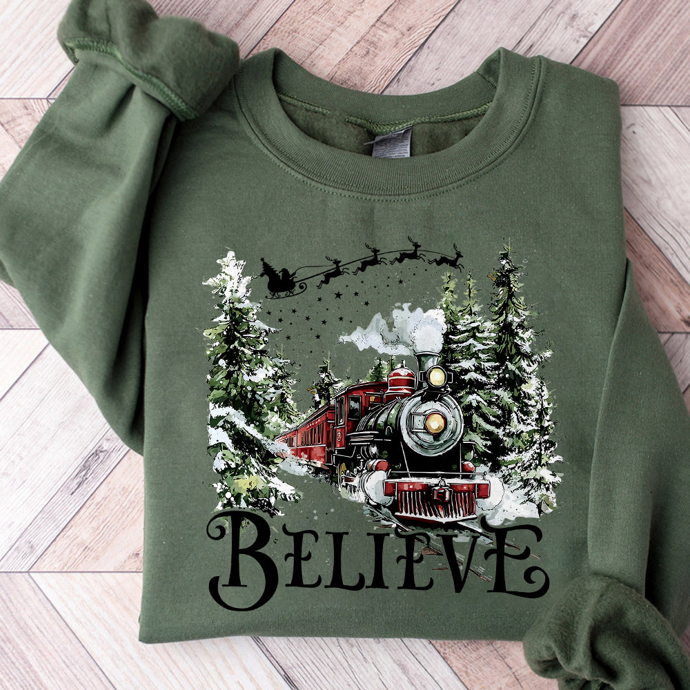 Believe North Pole Train Png, Christmas Train To North Pole, Christmas Design Gift For Her Christmas Sublimation Design Png Download Digital S267