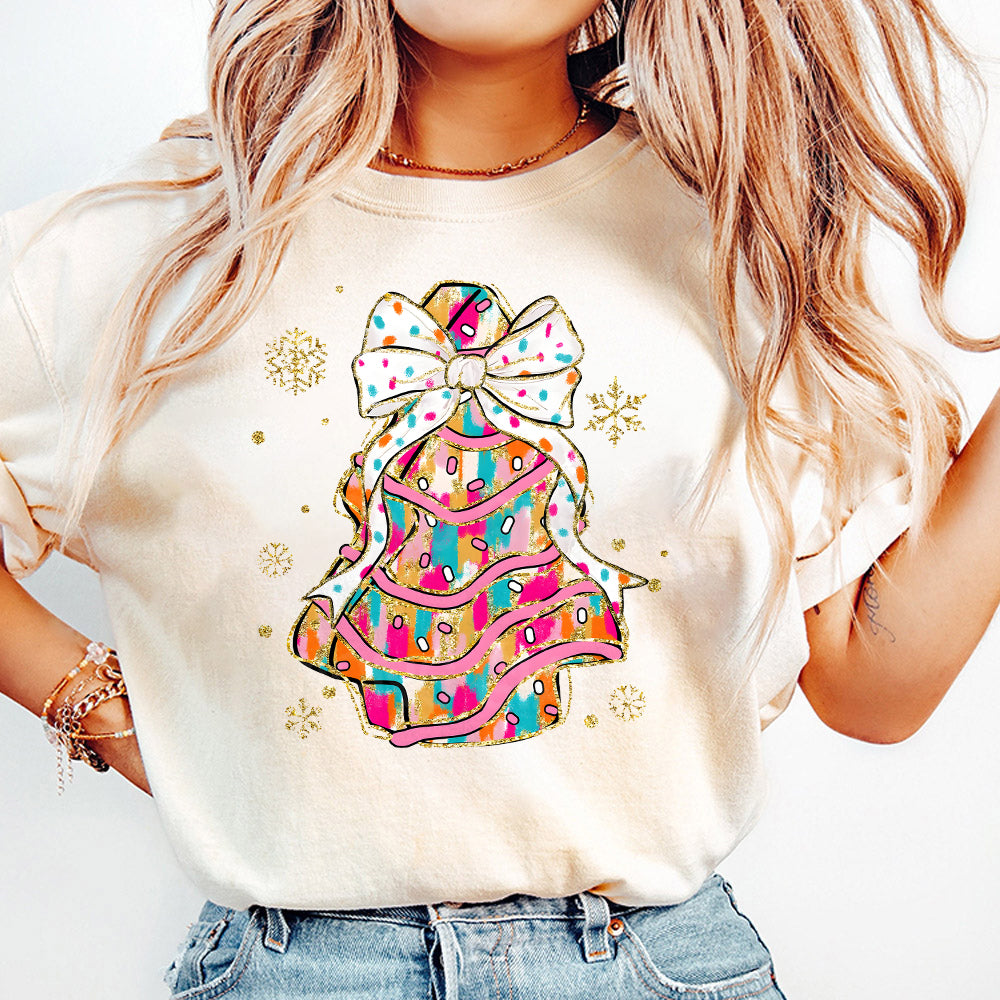 Glitter colorful pink christmas png bundle, Pink christmas png, christmas png, glitter christmas tree cakes png, colorful coquette bows png PNG1510 08 4 NPN