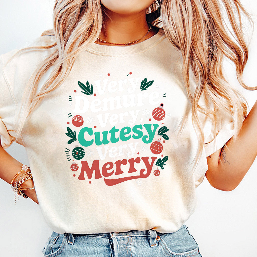 Very Demure Very Cutesy Very Merry Png SVG, Demure Merry Png SVG, Very Demure Christmas png SVG, Gift For Demure Girls Women, Demure Merry S76 ZAA