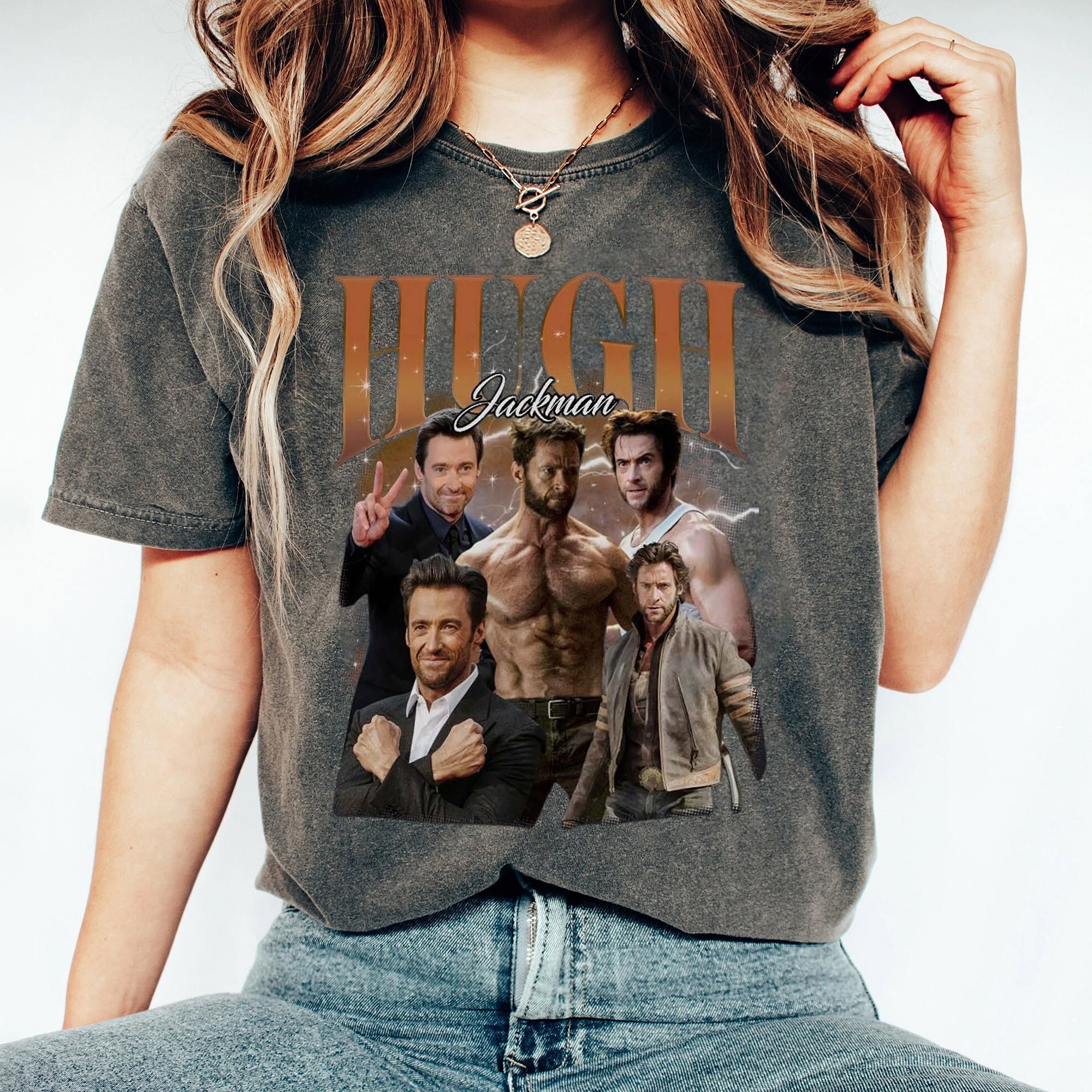 Retro Hugh Jackman Graphic Shirt, Hugh Jackman Deadpool 3 Shirt, Wolverine Tee, Superheroes Shirt, Deadpool Fan, Deadpool 2024 HHH