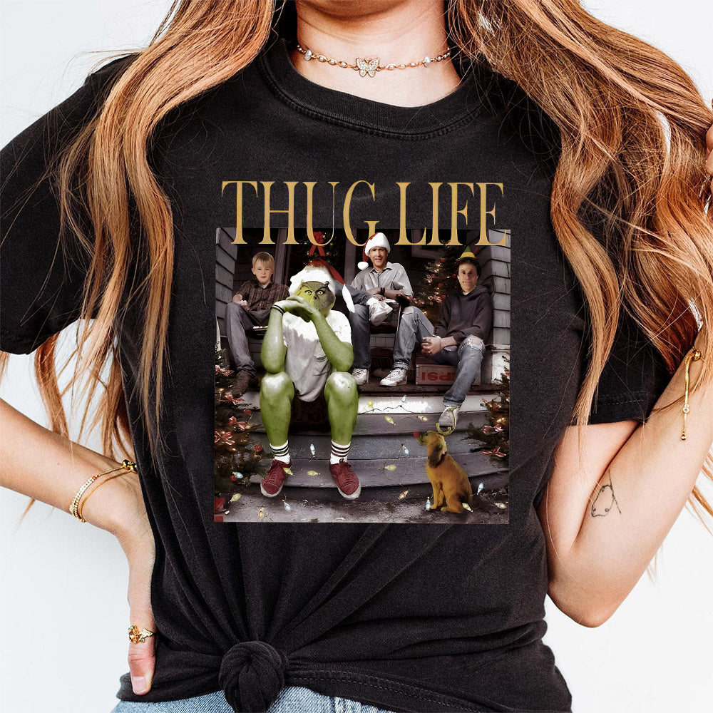 Thug Life Grinch Sweatshirt, Grinchmas Season Christmas Friends Sweatshirt, Thug Life Christmas Movie Sweater, Christmas Gifts, Ugly Sweater TM1510 08