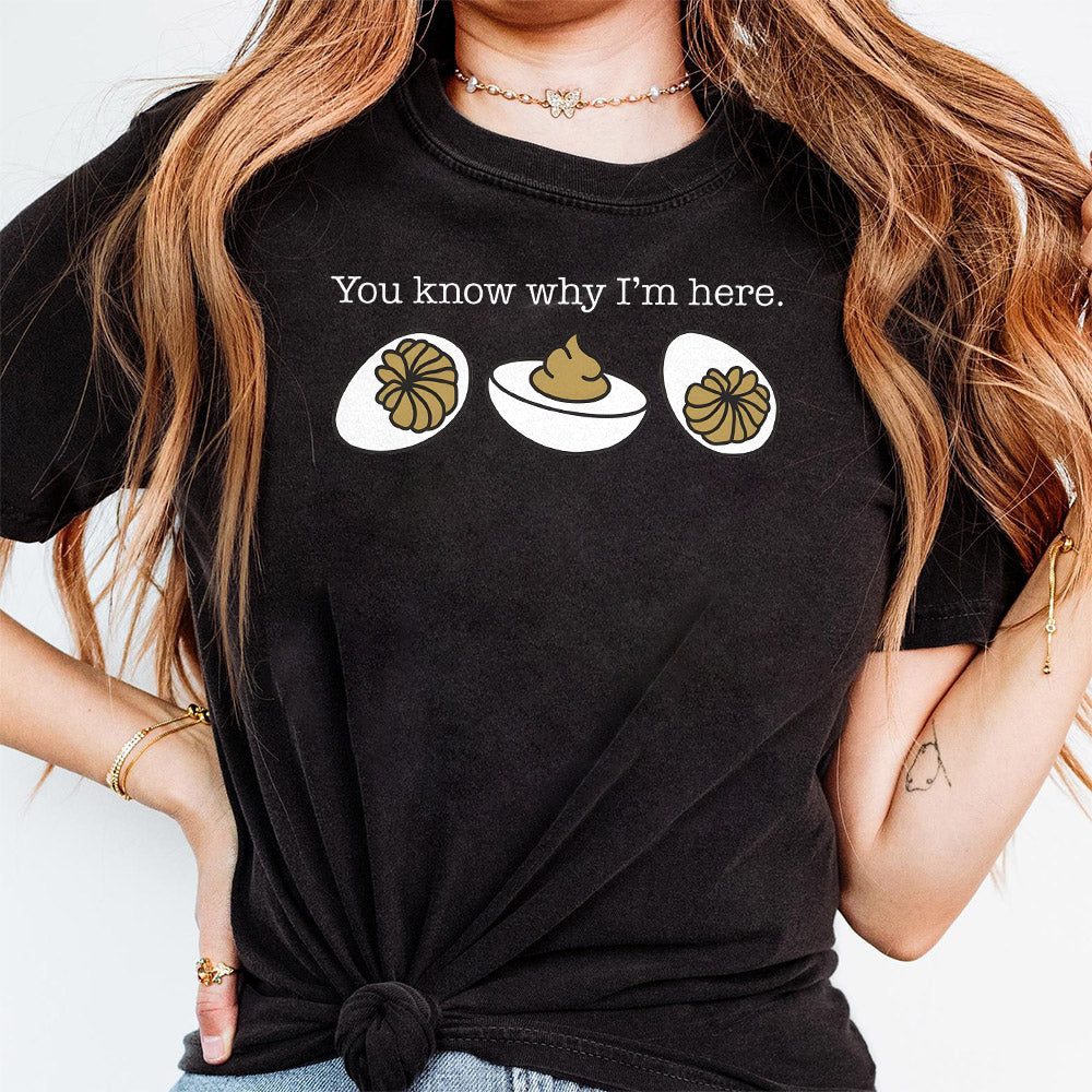 You Know Why I'm Here Png, Deviled Eggs Png, Thanksgiving Png, Funny Food Png, Food Lover Gift Png S166 2 SNA