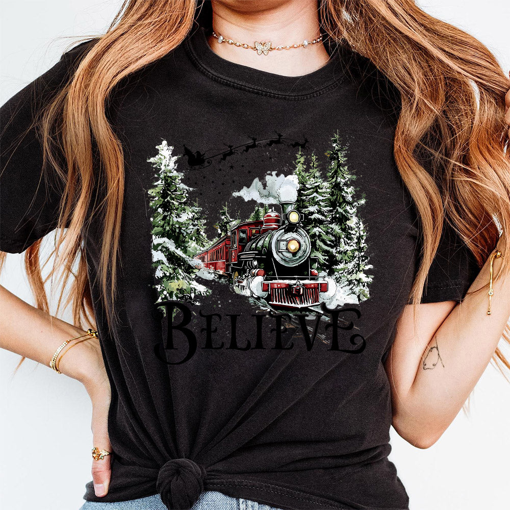 Believe North Pole Train Png, Christmas Train To North Pole, Christmas Design Gift For Her Christmas Sublimation Design Png Download Digital S267