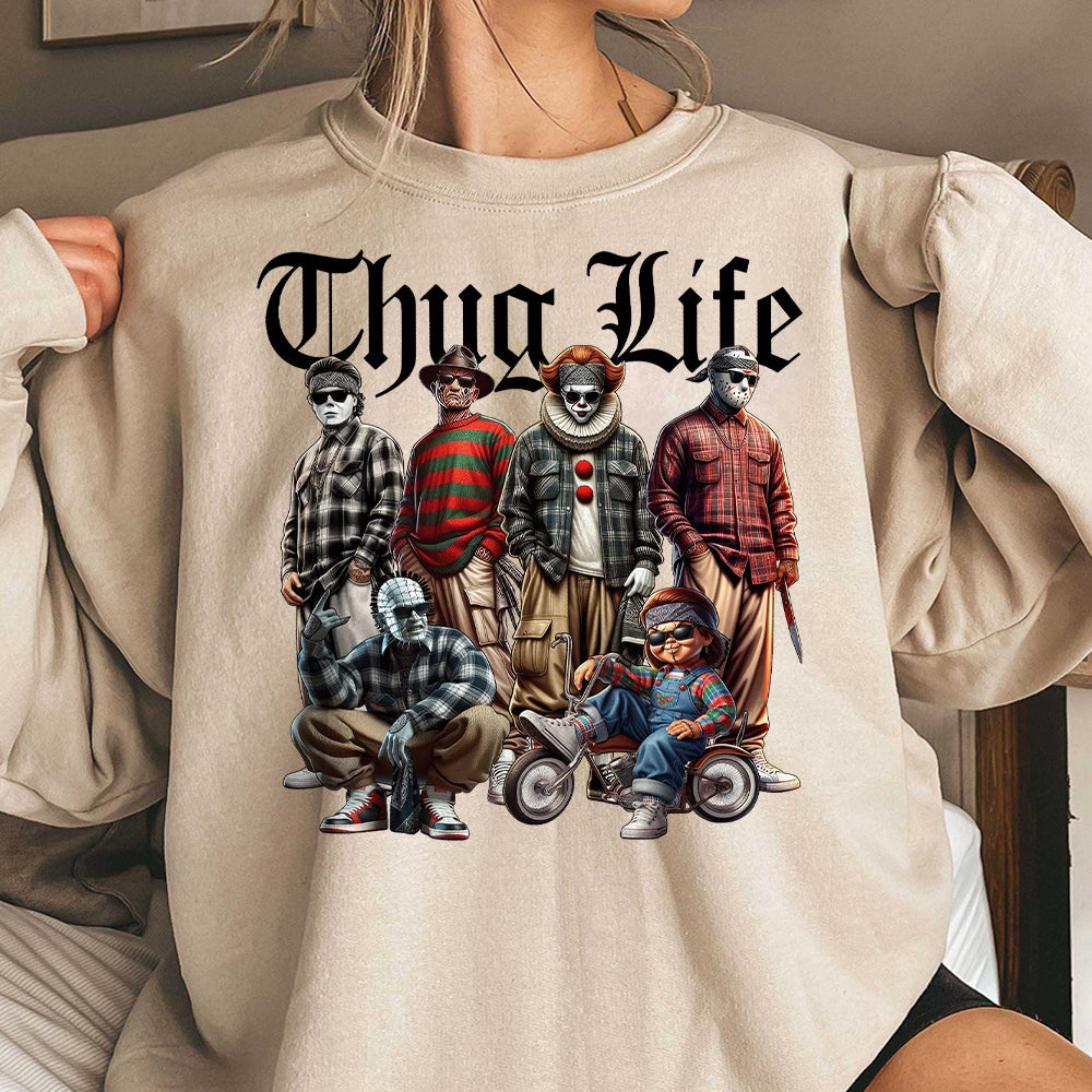 Thug Life Horror Movie Shirt, Halloween Horror Characters Shirt, Friends Horror Characters Shirt, Friend Horror Shirt, Halloween Gangster Shirt NNN