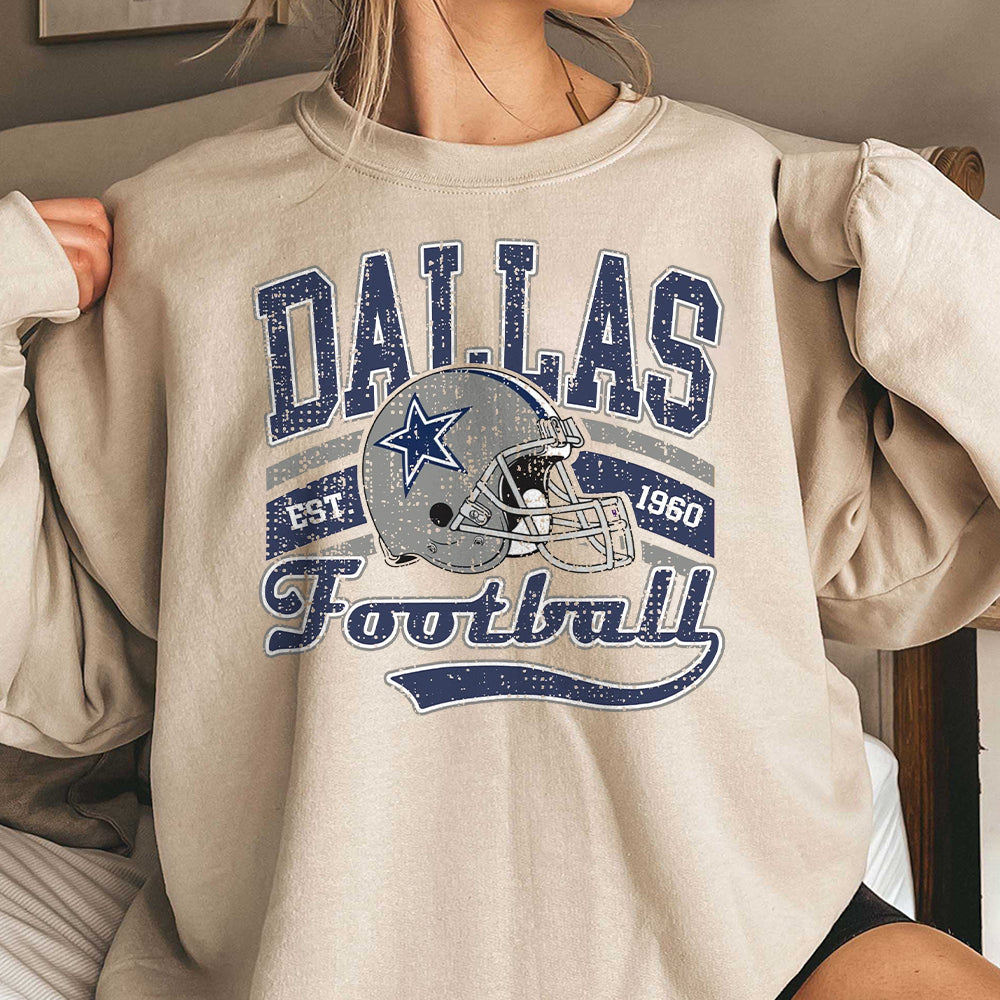 Retro Dallas Football Shirt, Cowboys Team Shirt, Vintage Texas Shirt, Dallas Football Tee, Cowboys Shirt, Oversized Dallas Team T-shirt 3 HHH TDCAO