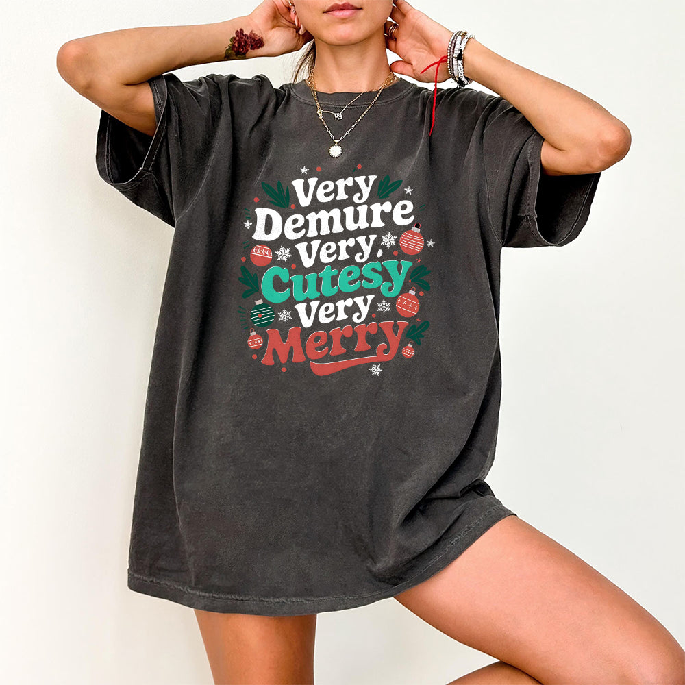 Very Demure Very Cutesy Very Merry Png SVG, Demure Merry Png SVG, Very Demure Christmas png SVG, Gift For Demure Girls Women, Demure Merry S76 ZAA