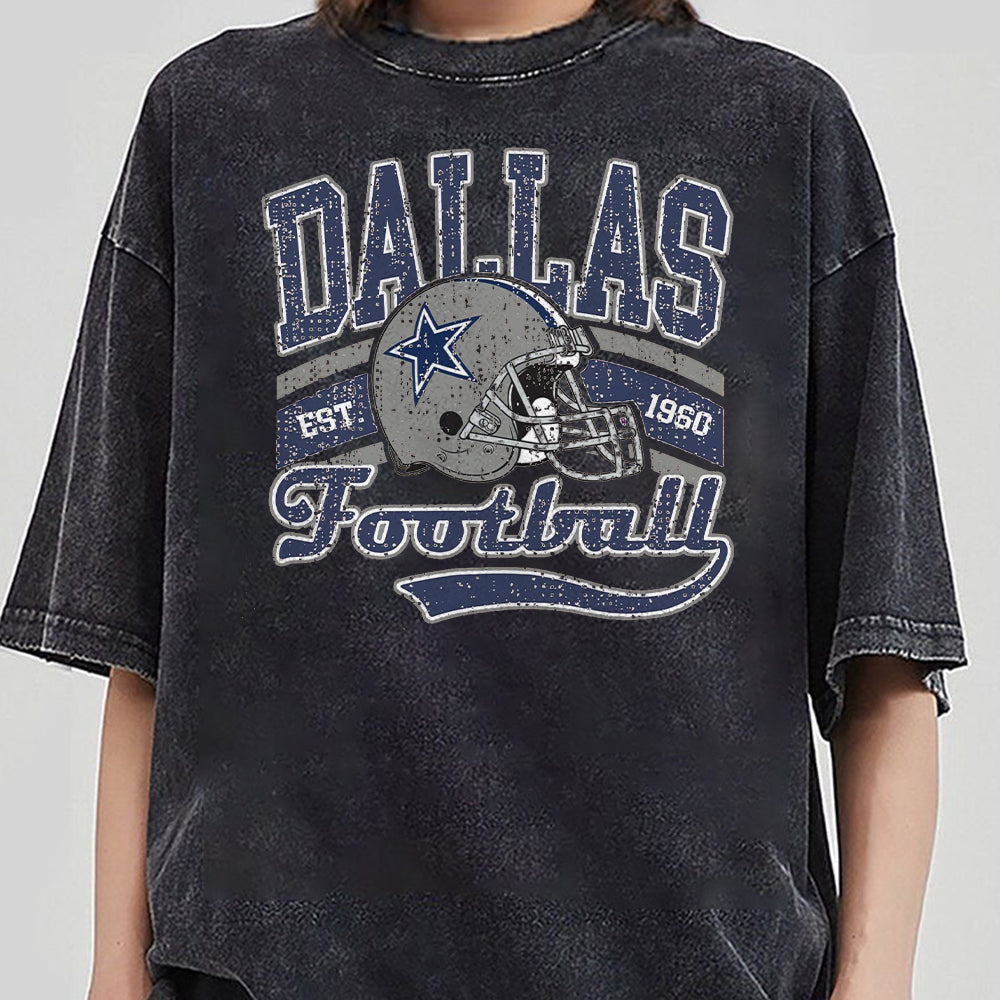 Retro Dallas Football Shirt, Cowboys Team Shirt, Vintage Texas Shirt, Dallas Football Tee, Cowboys Shirt, Oversized Dallas Team T-shirt HHH TDCAO