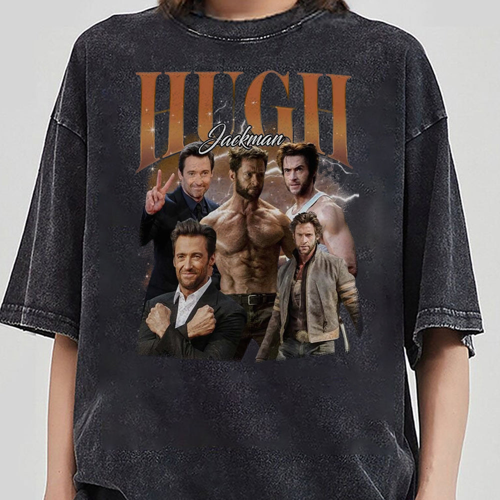 Retro Hugh Jackman Graphic Shirt, Hugh Jackman Deadpool 3 Shirt, Wolverine Tee, Superheroes Shirt, Deadpool Fan, Deadpool 2024 HHH